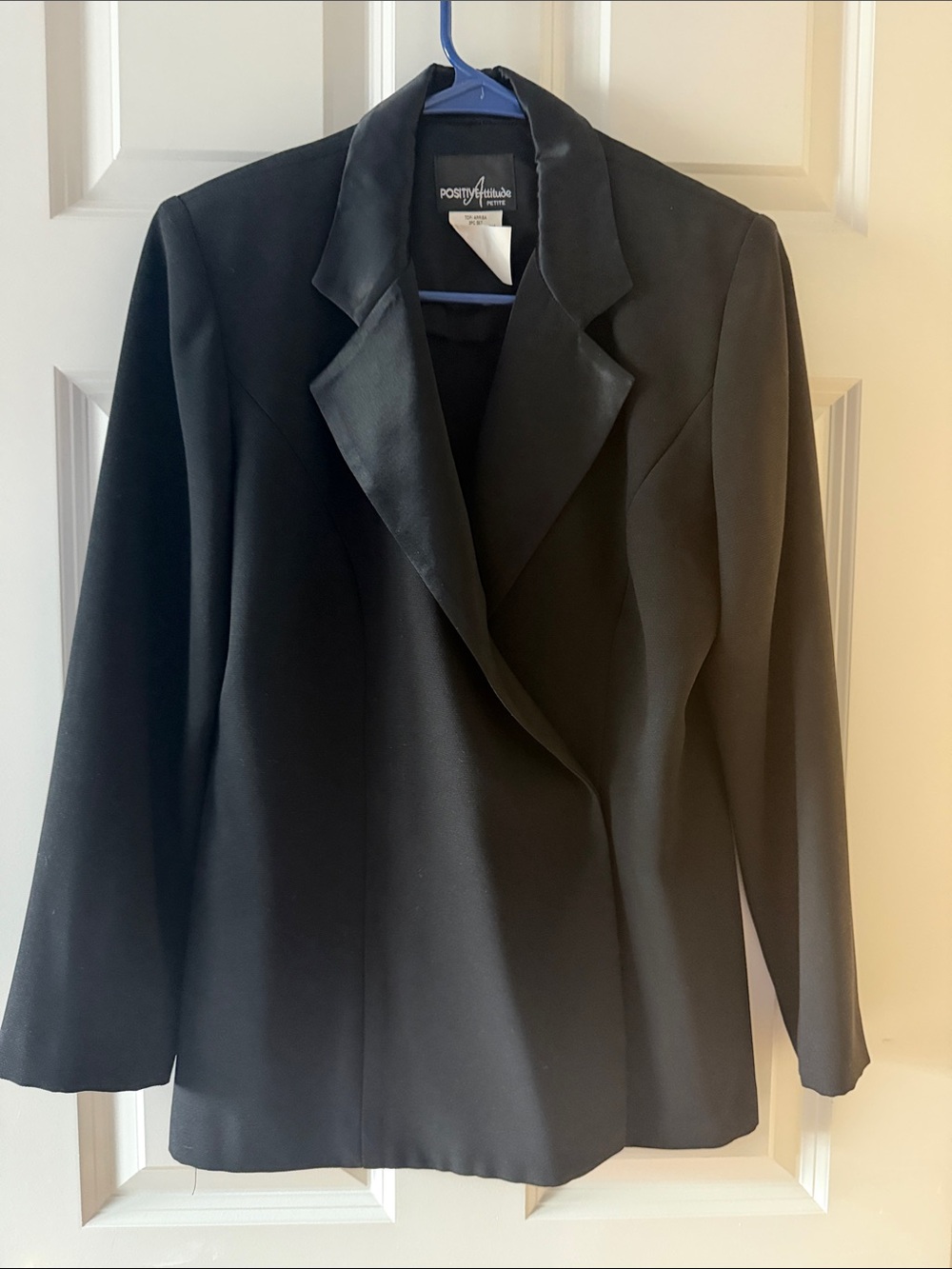 Positive Attitude Vintage Black Women's TUX Notch Lapel Blazer size 8